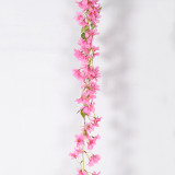 2021 manufacturer wholesale wall flower wedding decoration green leaf artificial rose vine