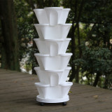 In Stock 3d Vertical Stackable Tower Pots Resin Flower Pots For Strawberry Or Flower Tower Puedes