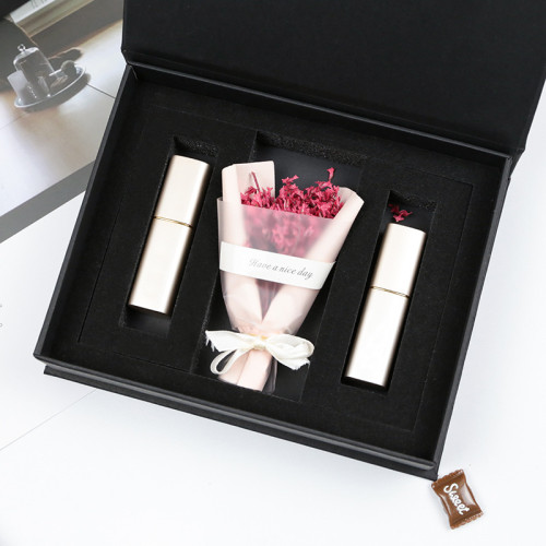 Luxury Black Customized Cardboard Box Gift Jewelry Lipstick box Packing Makeup Box