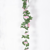 2021 manufacturer wholesale wall flower wedding decoration green leaf artificial rose vine