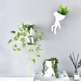 Nordic Abstract Sculpture Flower Pot Nordic Portrait Art White Flower Pot Living Room Decoration