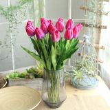 Pu tulip cross-border supply Amazon simulation flower manufacturer family decoration wedding hand held flowers
