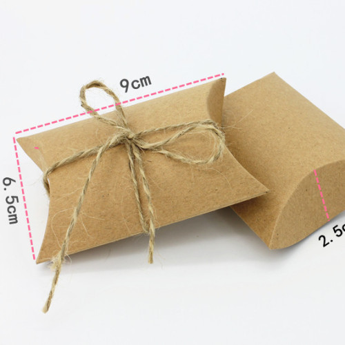 Custom logo folding paper box candy/socks packaging pillow paper box with handle