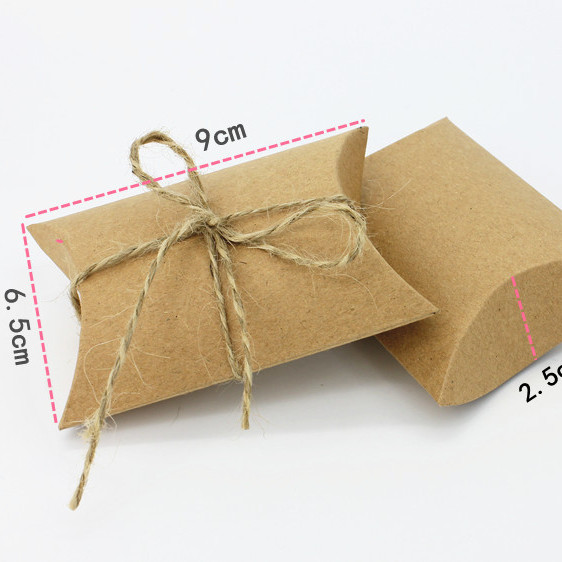Custom logo folding paper box candy/socks packaging pillow paper box with handle