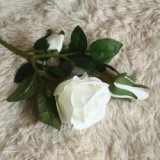 2021Hot simulation  flower plant bonsai wedding decoration ins wind artificial flannel one flower two bud rose