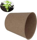 Round Biodegradable Peat Pots Plant Seedling Saplings Herb Seed Starters Kit with 100 Pcs White Plastic Plant Labels