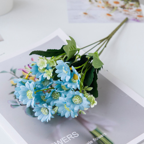 Wedding simulation bouquet artificial artificial flower cross border plant silk flower decoration window ornament small daisy