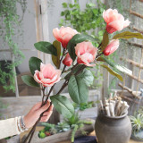 Magnolia long branch flower arrangement simulation flower manufacturer family decoration wedding wall plant wall