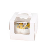 Wholesale Portable Birthday Cake Box Simple Environmental Protection Paper Box With Window
