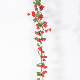 2021 manufacturer wholesale wall flower wedding decoration green leaf artificial rose vine