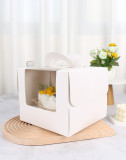 Wholesale Portable Birthday Cake Box Simple Environmental Protection Paper Box With Window