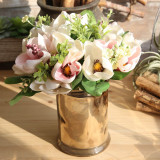 Wholesale imitation flowers foreign trade fake flowers, export wedding holding family decorations Magnolia bouquet
