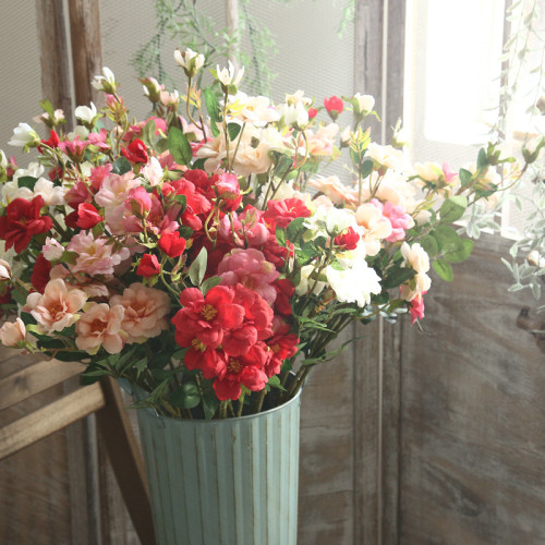 2021Chinese artificial flower manufacturers wholesale family decoration wedding Chinese rose