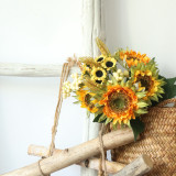 Manufacturers recommend imitations flower wholesale silk flower wedding export family decoration sunflower bundle