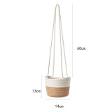 Cotton Rope Hanging Flower Pot Indoor Woven Plant Basket Flower Pot Modern Storage Basket
