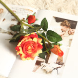 Ins flannelette rose simulated flower plant bonsai wedding decoration simulated plant wall flower wall