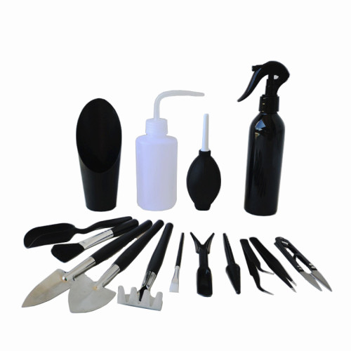 The New Black Series Gardening Succulent Rake Squeeze Water Bottle Floral Tweezers Potted Micro Landscape Tool