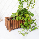 Outdoor Carbonized Anticorrosive Wood Flower Box Vegetable Tree Flower Pot Large Rectangular Succulent Wood Flower Pot