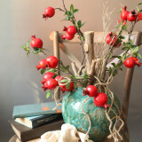 Manufacturers wholesale  flowers green plants wedding simulation flower decorations ins wind cross border 9 pomegranates
