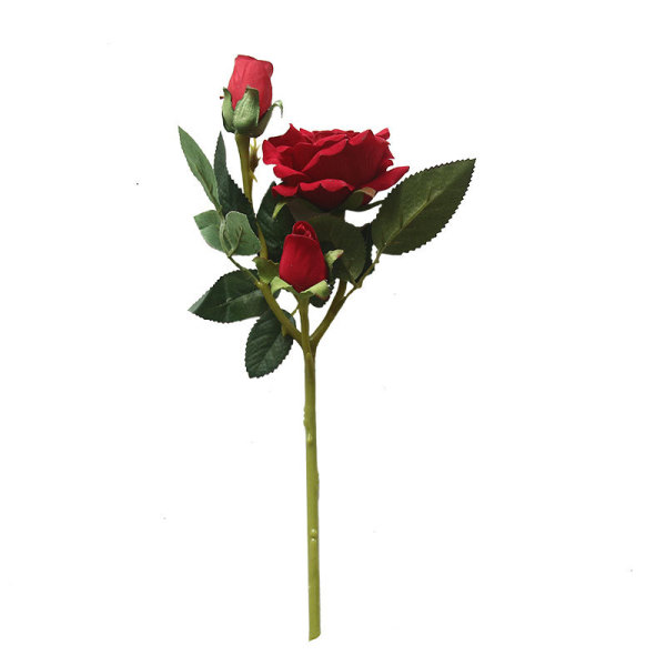 Ins flannelette rose simulated flower plant bonsai wedding decoration simulated plant wall flower wall