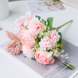Wedding simulation bouquet artificial flower cross border silk flower decorative flower arrangement peony Hydrangea