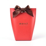 Delicate Hot Sale Sweet Makeup Fold Paper box Wedding Candy Box Ribbon Gift Paper Box