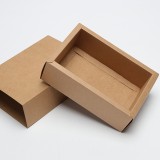 Kraft paper drawer box custom manufacture packaging paper box with logo
