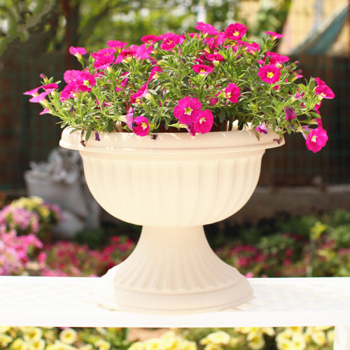 Factory Direct Supply Garden Home Wedding Chapel Decor Cup Shape Resin Flower Pot