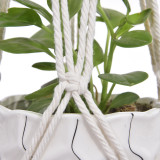Handmade Macrame Flower Pot Hanging Basket Knotted Rope Flowerpot Net Bag Horticultural Home Door Balcony Courtyard Garden Decor