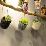 Hanging Flower Pot Green Plant Pots Succulent Desktop Green Plant Pots