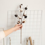 2021Simulation flower ins wind 5 cotton branch manufacturer dry flower family decoration wedding road guide flower