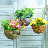 Hanging Orchid Pot Ornaments Hanging Rattan Woven Flower Pot Hanging Creative Hanging Rattan Hanging Basket Flower Pot