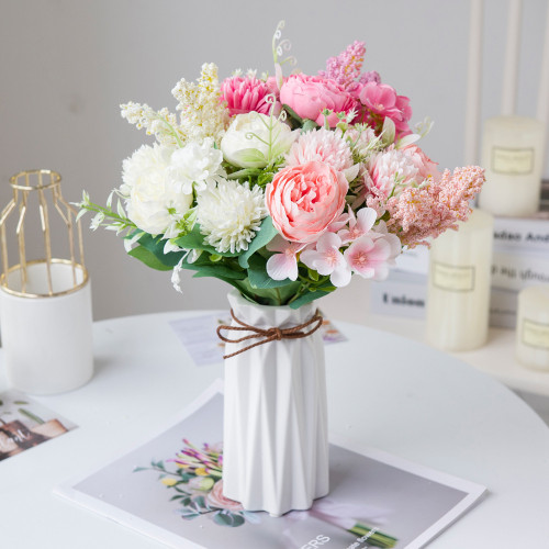 Wedding simulation bouquet artificial flower cross border silk flower decorative flower arrangement peony Hydrangea