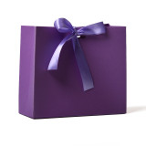 Bowknot decorative color paper bag custom logo square gift paper bag