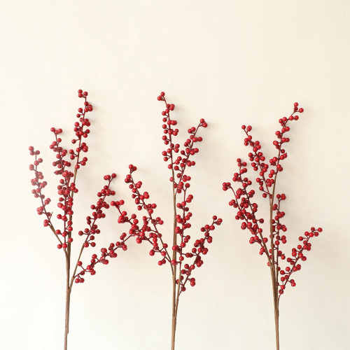 2021Wedding wholesale Christmas red fruit small Holly home decoration ins wind simulation flower manufacturer