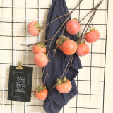 2021Simulated fruit persimmon simulated flower Apple manufacturer family decoration wedding flower wall plant wall
