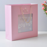Baby foldable bag pink wedding cake boxes custom stackable box and handbag