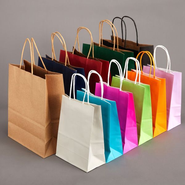Eco-friendly Kraft Paper Bag Reusable Shopping HandBags