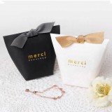 Delicate Hot Sale Sweet Makeup Fold Paper box Wedding Candy Box Ribbon Gift Paper Box