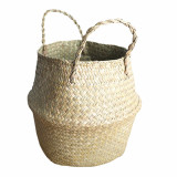 Nordic Handicraft Fashion Wicker Woven Straw Artificial Flower Basket Straw Basket Flower Pot