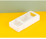 Custom Dessert Packaging Kraft Paper Box Low MOQ Macarons Folding Paper Box With PVC Window