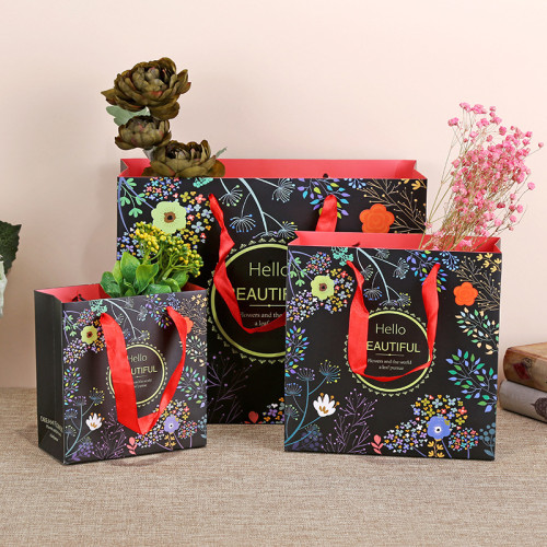 Wholesale Custom Full Color Printing Paper Shopping Gift Bag for Clothing