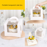 Wholesale Portable Birthday Cake Box Simple Environmental Protection Paper Box With Window