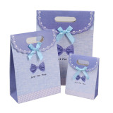 Low Moq Shopping Envelope Baby Shower Gift Paper Bag With Bow Decoration