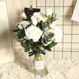 Ins flannelette rose simulated flower plant bonsai wedding decoration simulated plant wall flower wall