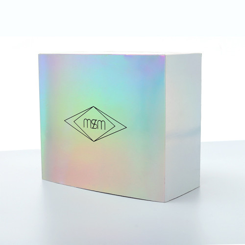 Holographic Silver Box Cosmetics Holiday Gift Box Cookie Box Biscuits Package