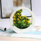 Lovely Artificial Plants with Pot Simulation Succulents Mini Bonsai Potted Placed Green Fake Plants Table Decoration