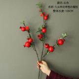Manufacturers wholesale  flowers green plants wedding simulation flower decorations ins wind cross border 9 pomegranates