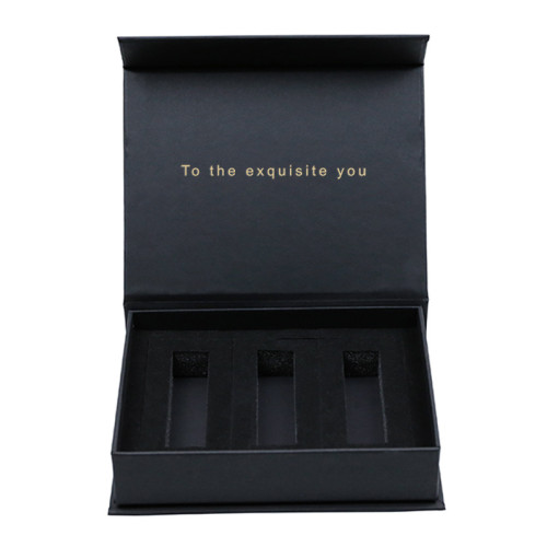 Luxury Black Customized Cardboard Box Gift Jewelry Lipstick box Packing Makeup Box