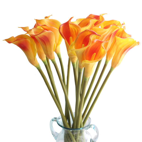 Manufacturer wholesale simulation flower hand holding flower foreign trade family decoration wedding long branch Calla